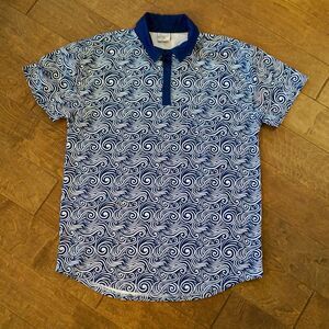 BYLT Premium Basics Men's 2XL Short Sleeve Printed Polo Polyester Elastane Waves